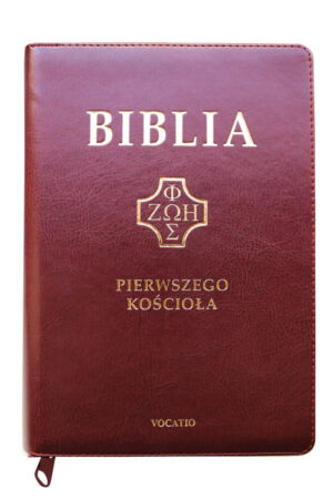 Biblia Pierwszego Kościoła burgundowa z paginatorami i suwakiem