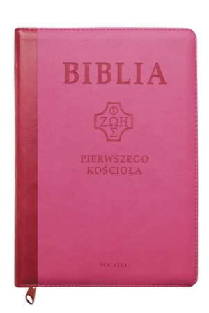 Biblia Pierwszego Kościoła różowa z paginatorami i suwakiem