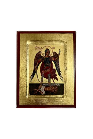 Ikona Archanioł Michał w ozdobnej zbroi